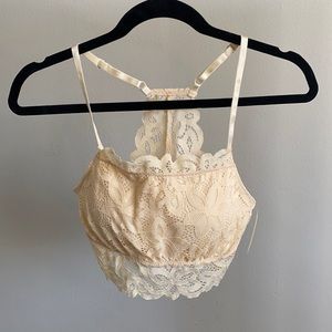 Versona cream lace bralette top